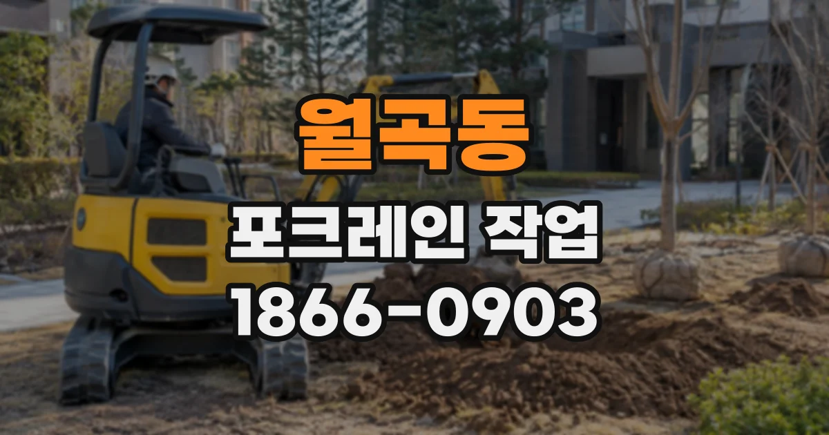 월곡동 포크레인작업