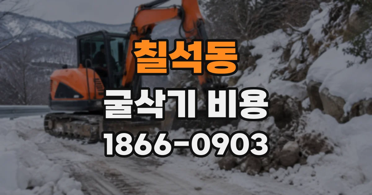 칠석동 굴삭기비용