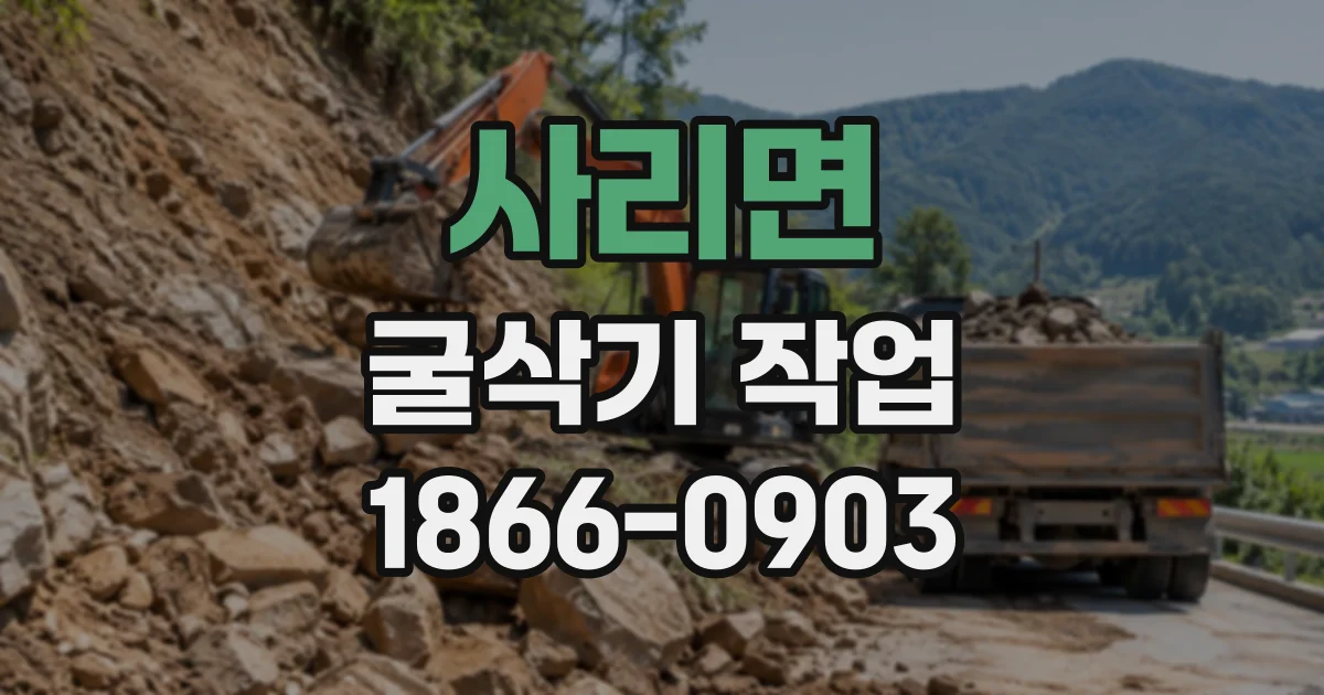 사리면 굴삭기작업