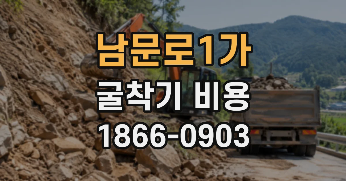 남문로1가 굴착기비용