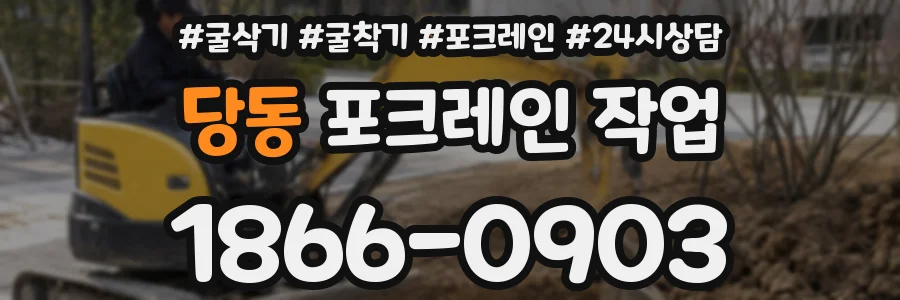 당동 포크레인 작업