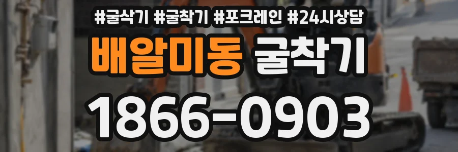 배알미동 굴착기