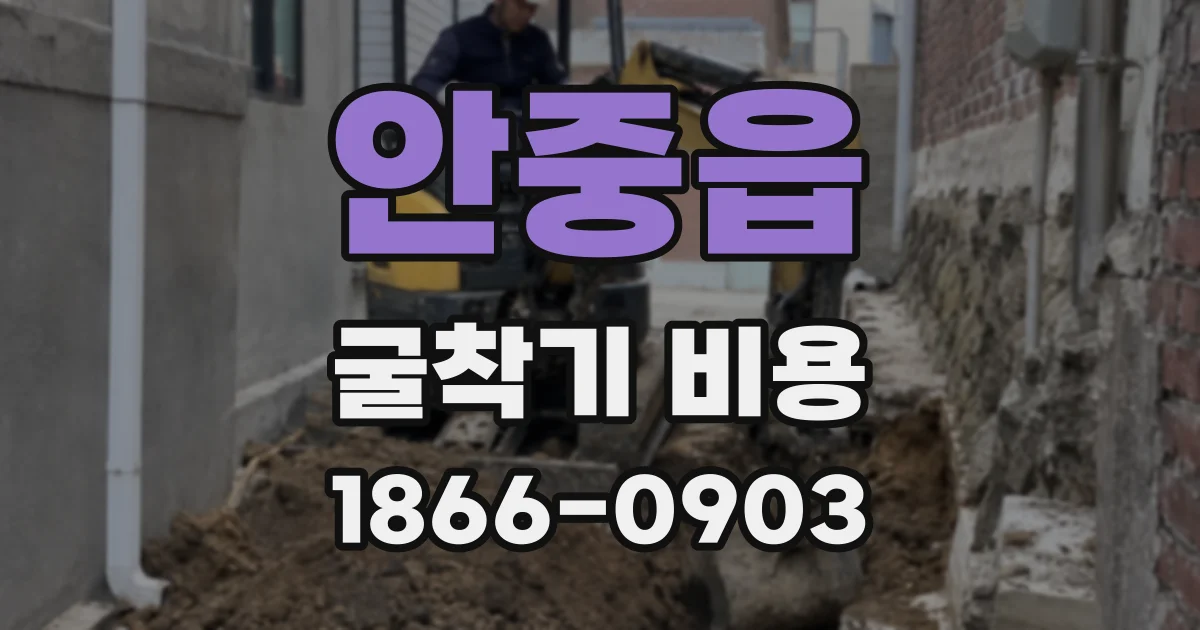안중읍 굴착기 비용