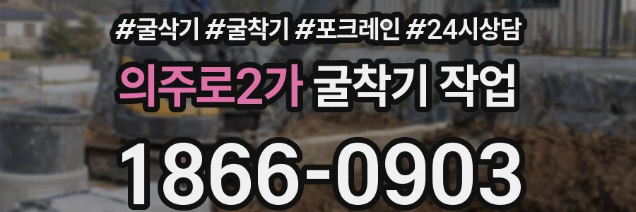 의주로2가 굴착기 작업