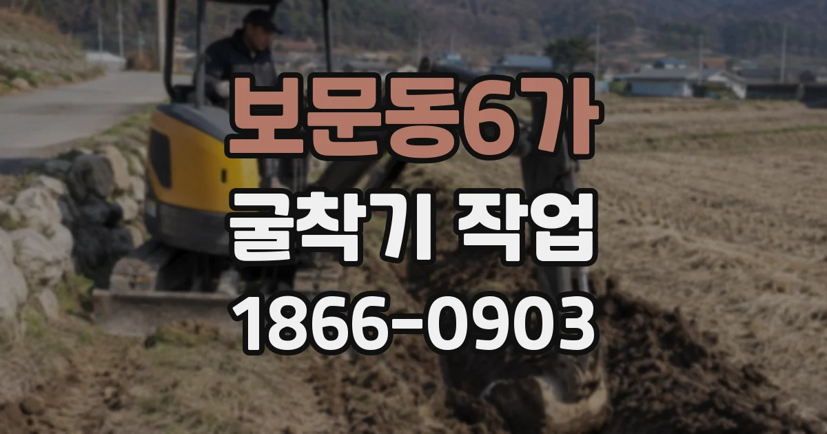보문동6가 굴착기 작업