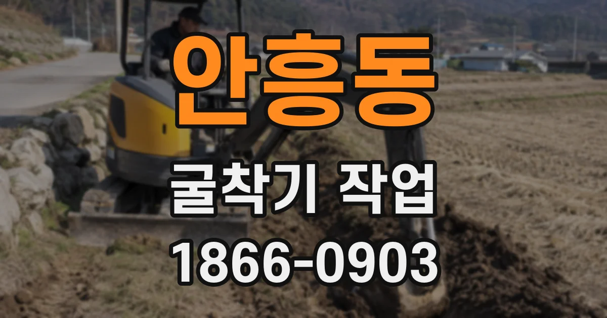 안흥동 굴착기 작업