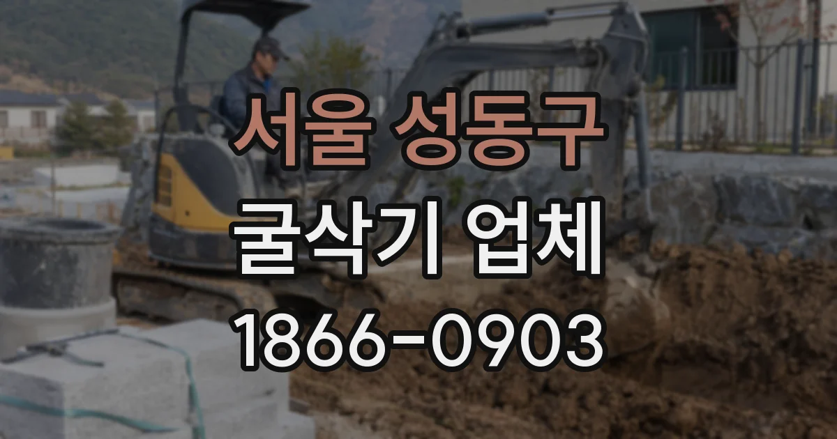 서울 성동구 굴삭기 업체