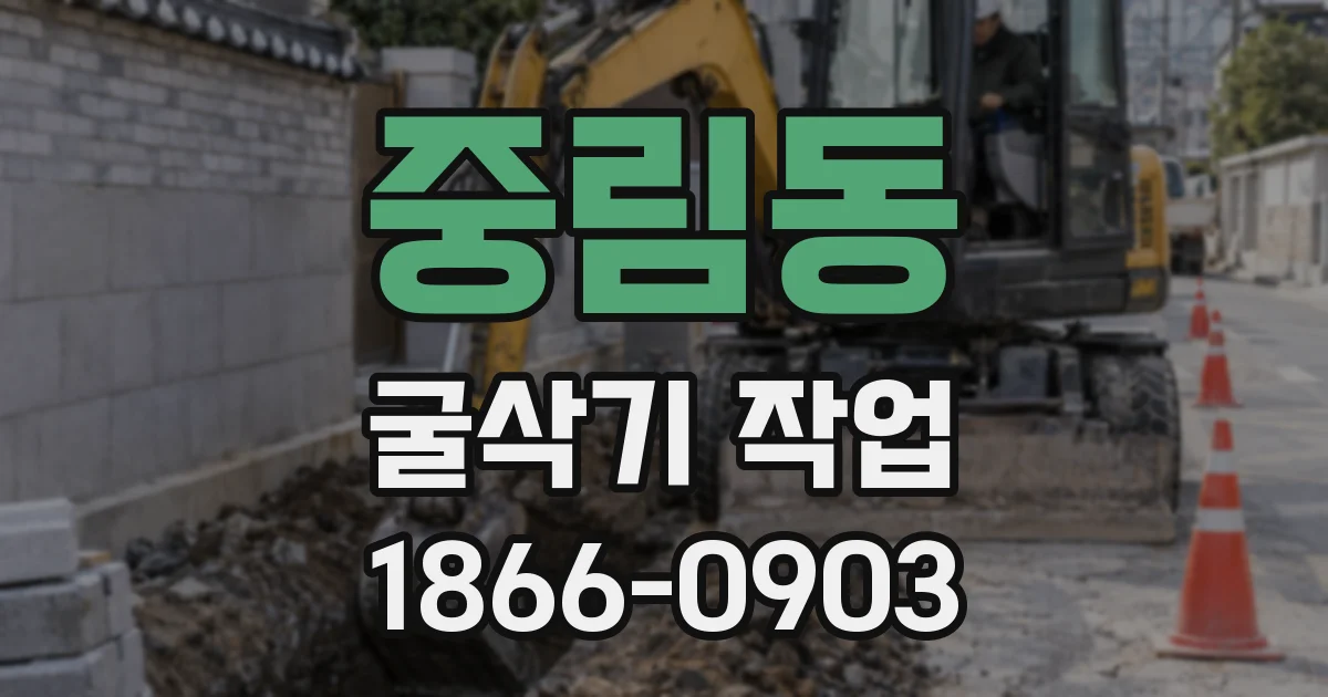 중림동 굴삭기 작업