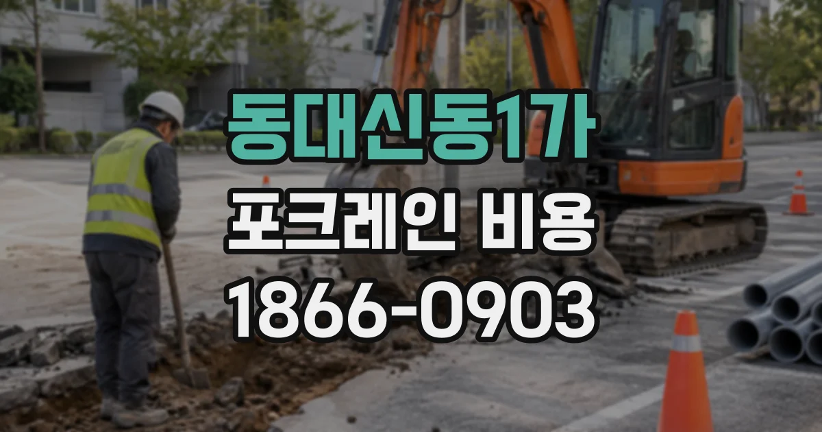 동대신동1가 포크레인비용