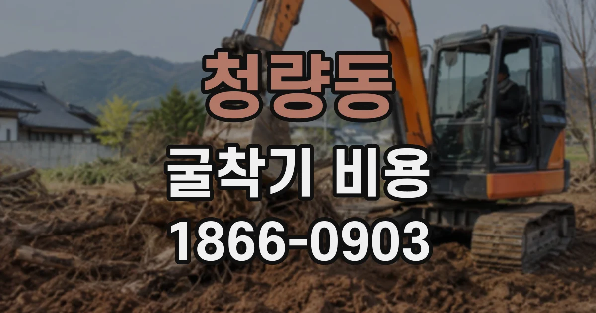 청량동 굴착기비용