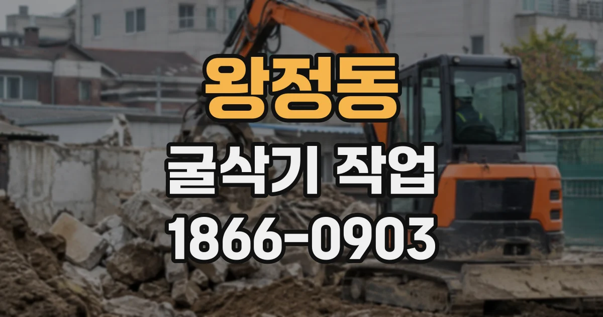 왕정동 굴삭기작업