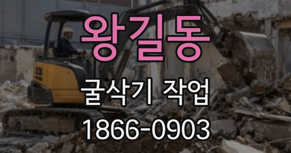 왕길동 굴삭기 작업