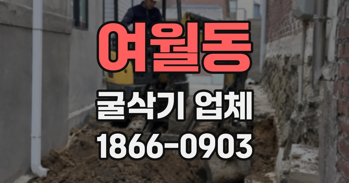 여월동 굴삭기 업체