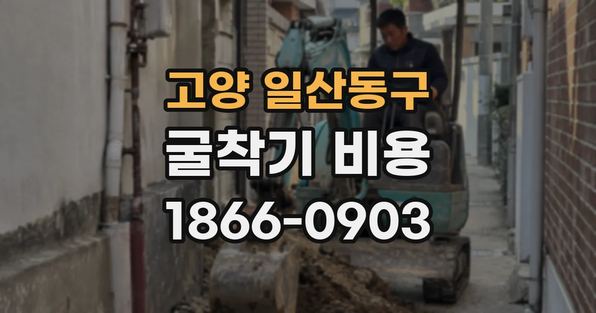 고양 일산동구 굴착기 비용