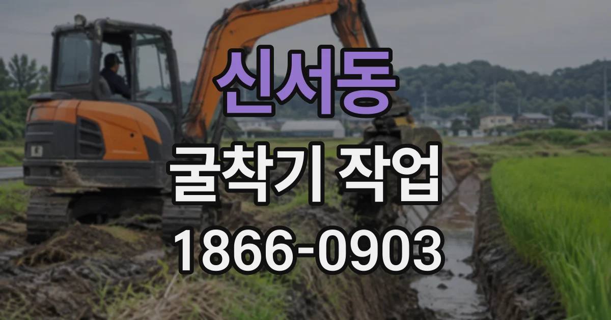 신서동 굴착기작업