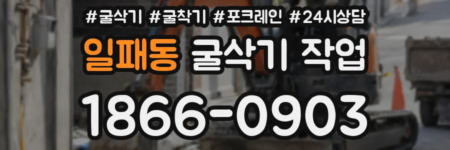 일패동 굴삭기 작업