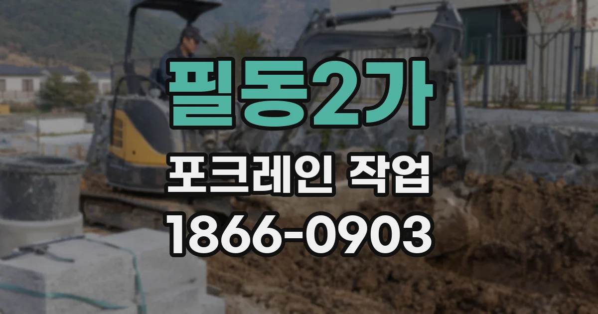 필동2가 포크레인 작업