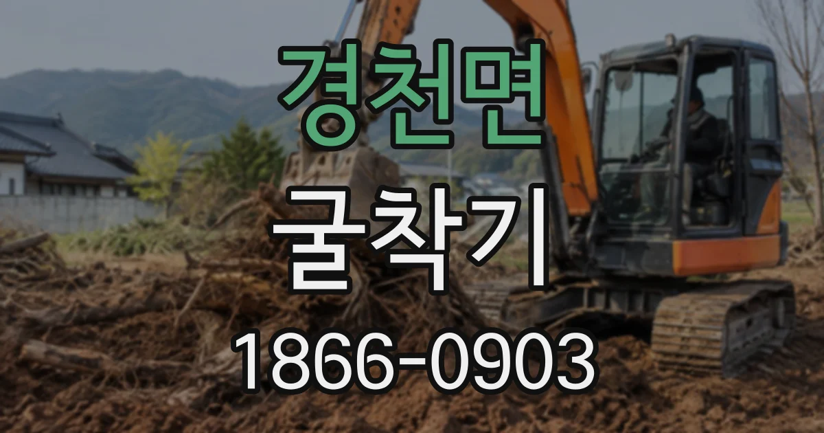 경천면 굴착기