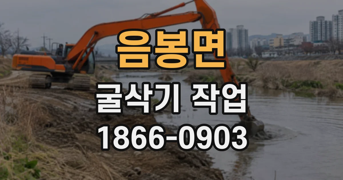 음봉면 굴삭기작업