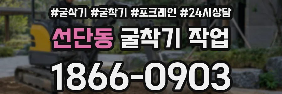 선단동 굴착기 작업