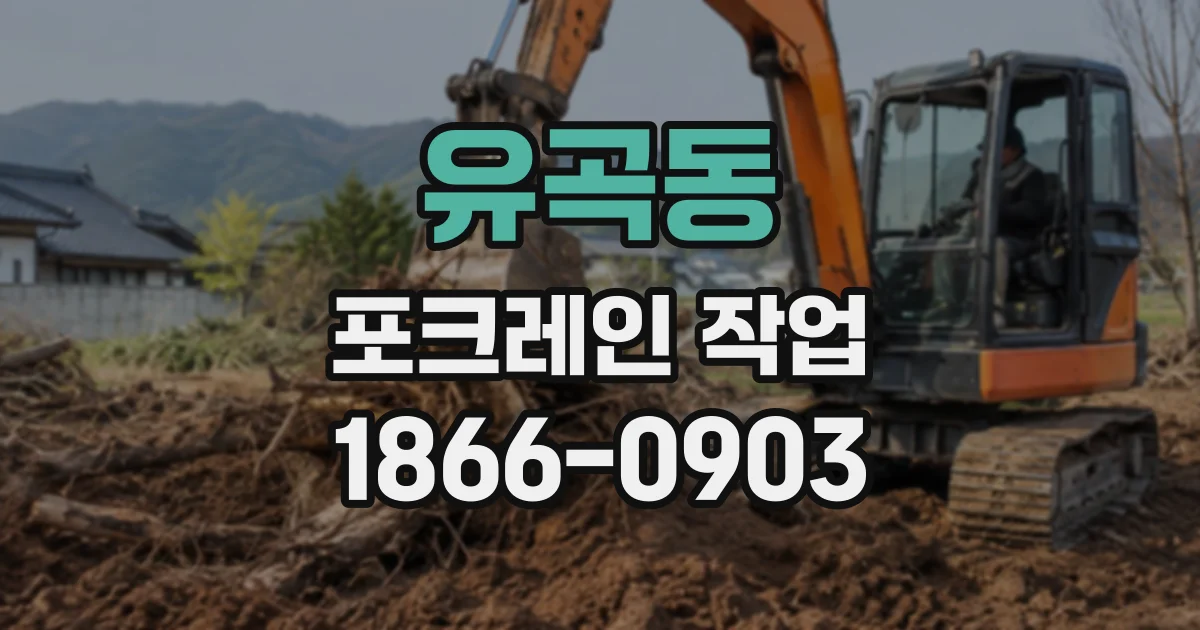 유곡동 포크레인작업