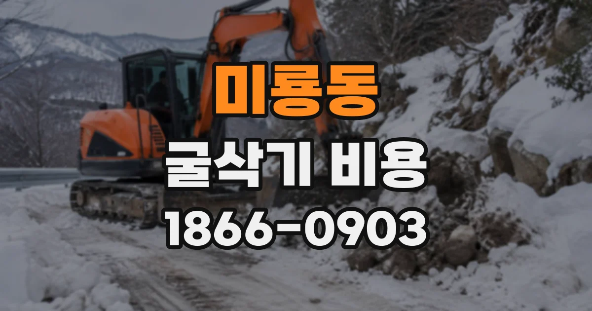 미룡동 굴삭기비용