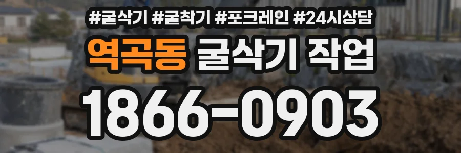역곡동 굴삭기 작업