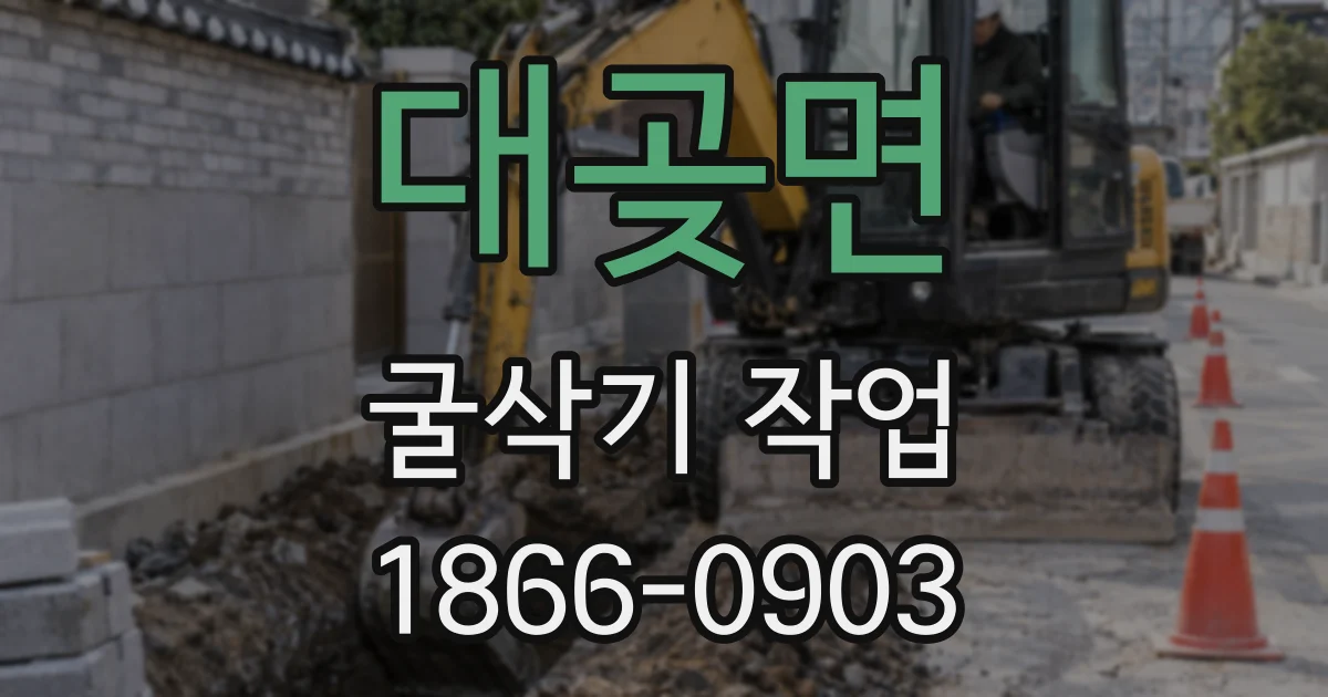 대곶면 굴삭기 작업