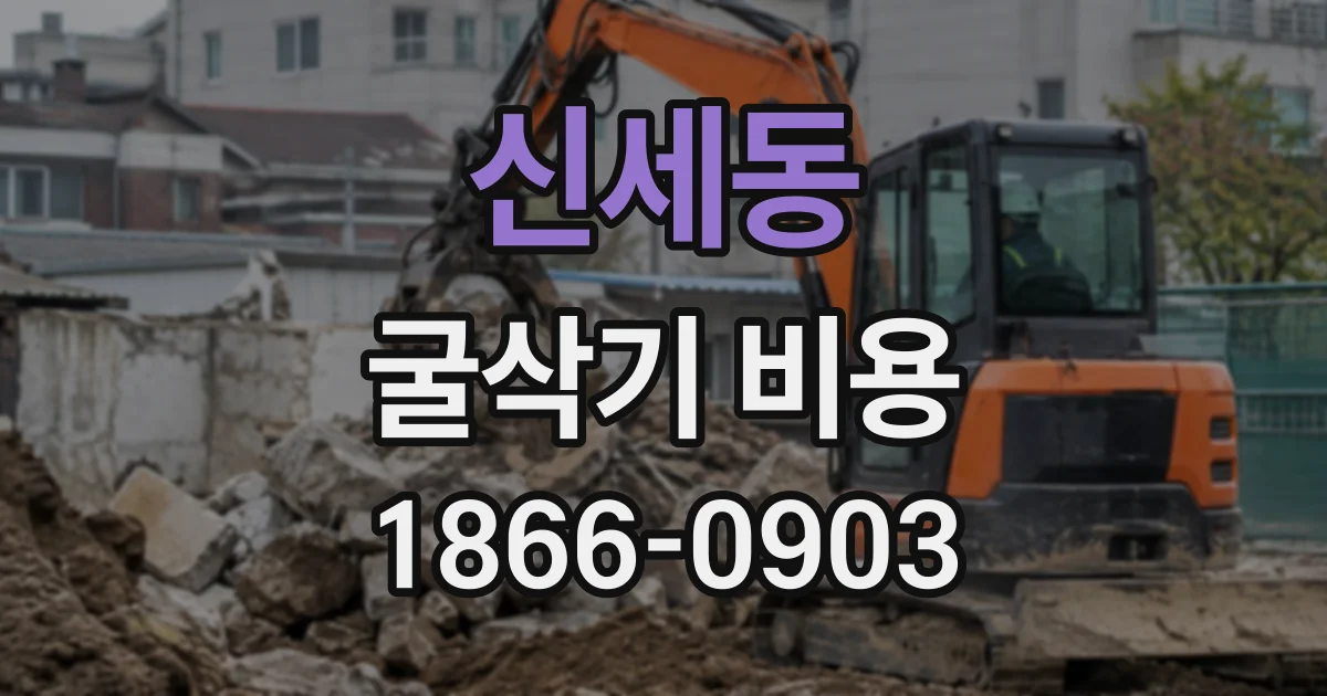 신세동 굴삭기비용
