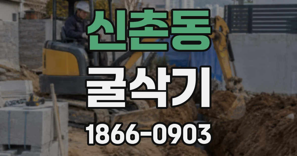 신촌동 굴삭기