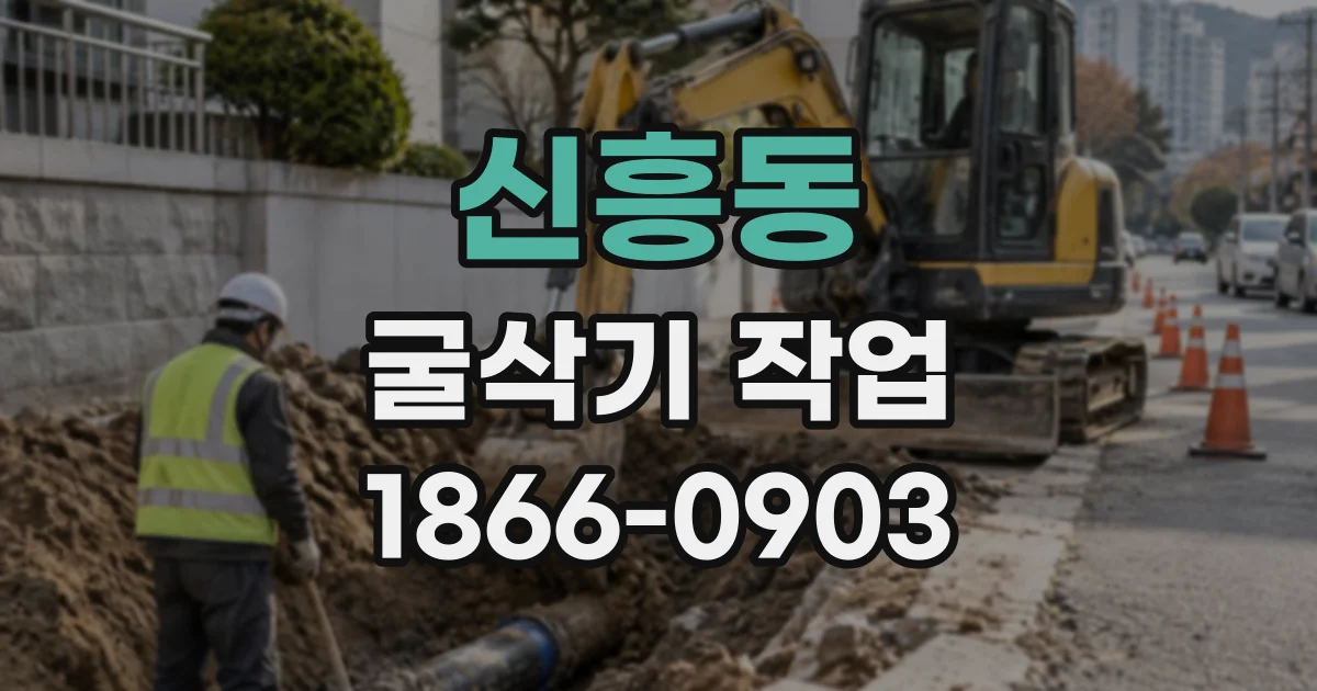 신흥동 굴삭기작업