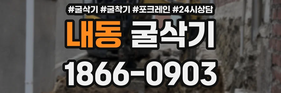 내동 굴삭기