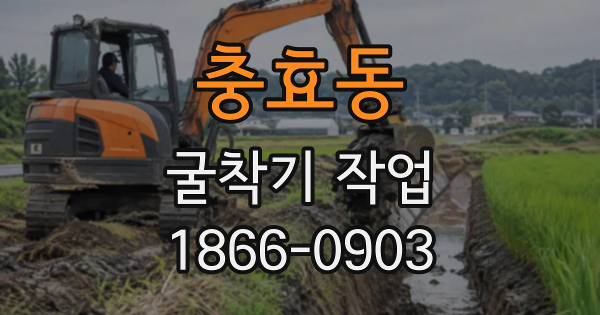 충효동 굴착기작업