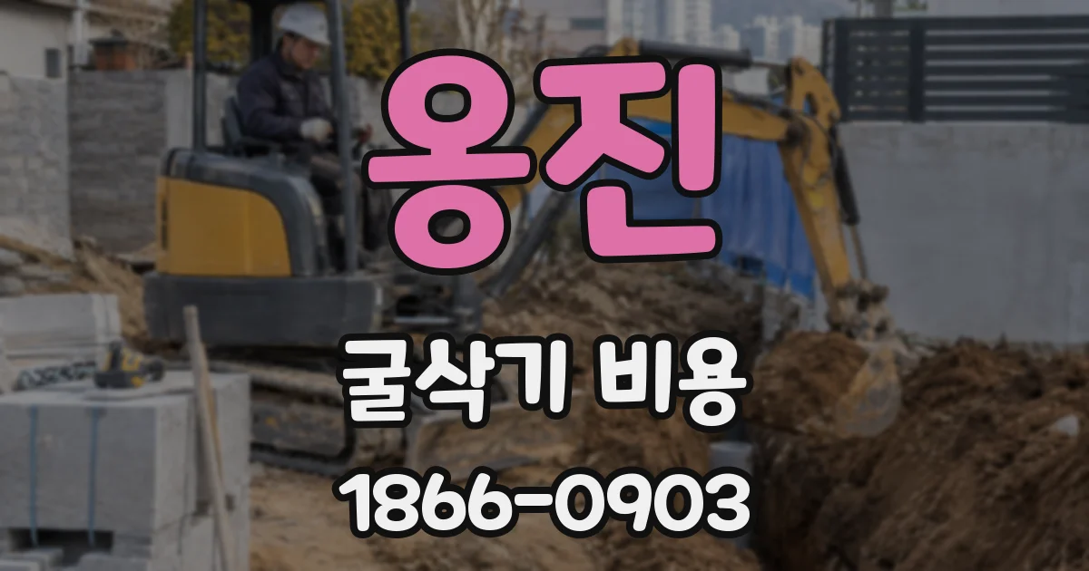 옹진 굴삭기 비용