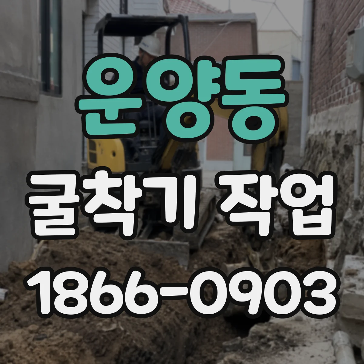 운양동 굴착기 작업