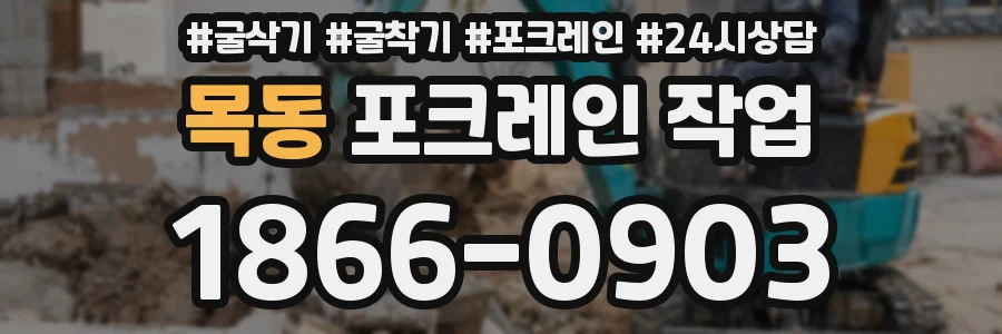 목동 포크레인 작업