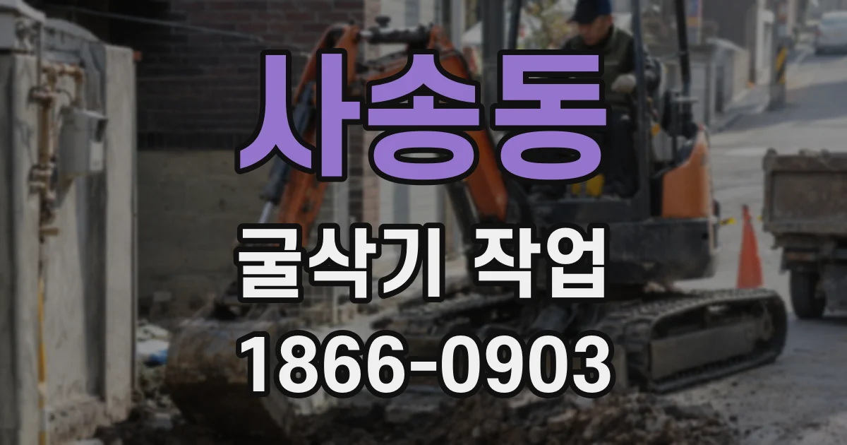 사송동 굴삭기 작업