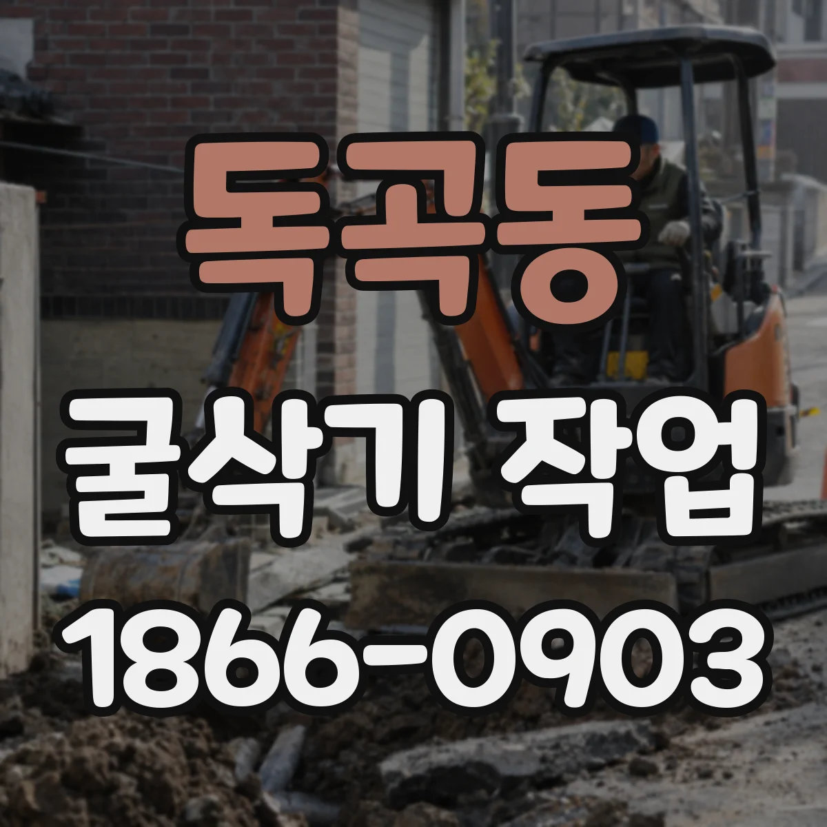 독곡동 굴삭기 작업