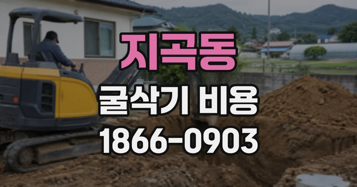 지곡동 굴삭기비용