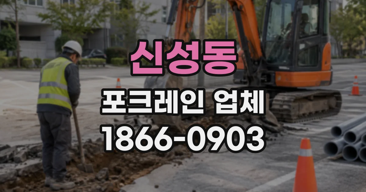 신성동 포크레인업체