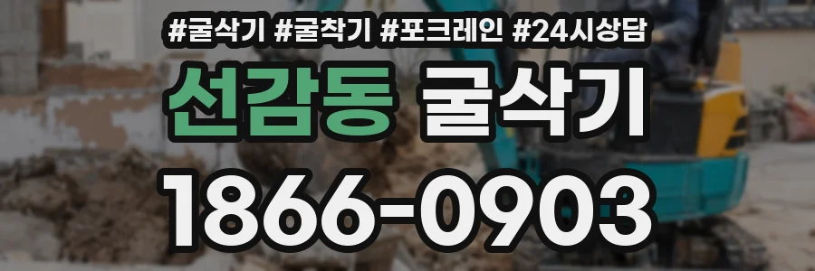 선감동 굴삭기