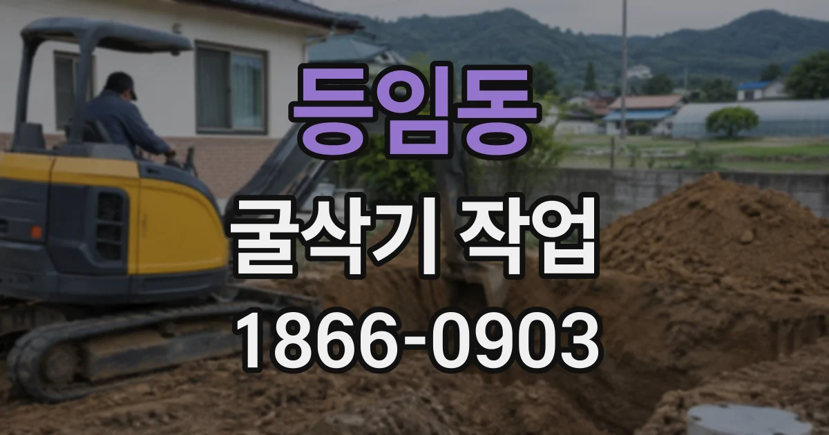등임동 굴삭기작업