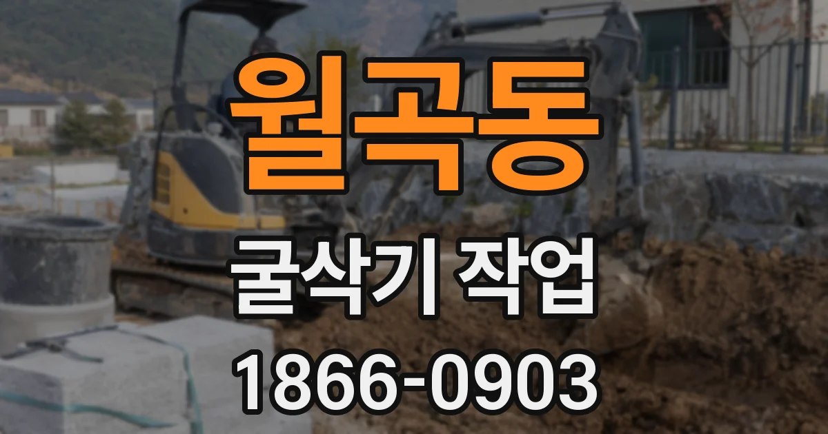 월곡동 굴삭기 작업