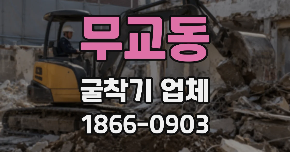 무교동 굴착기 업체