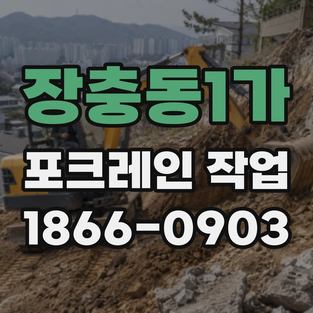 장충동1가 포크레인 작업