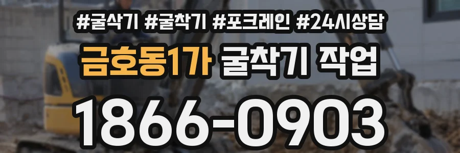 금호동1가 굴착기 작업