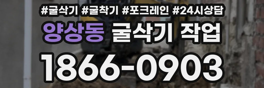 양상동 굴삭기 작업