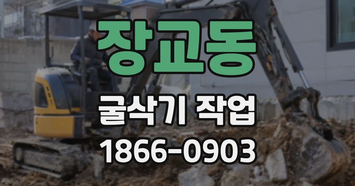 장교동 굴삭기 작업