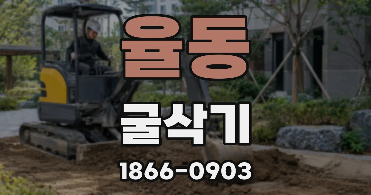율동 굴삭기