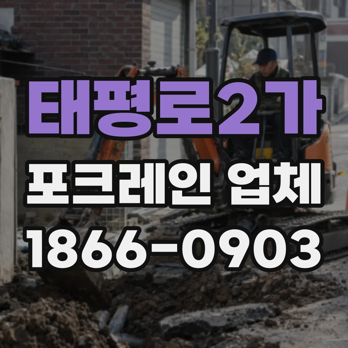 태평로2가 포크레인 업체